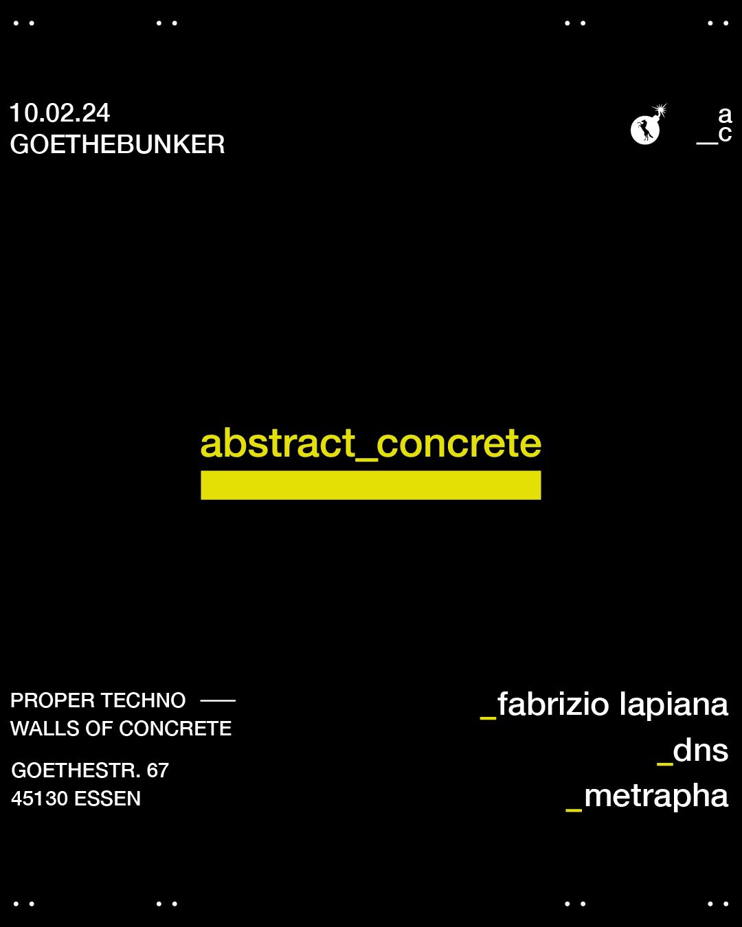 abstract_concrete with Fabrizio Lapiana - フライヤー表