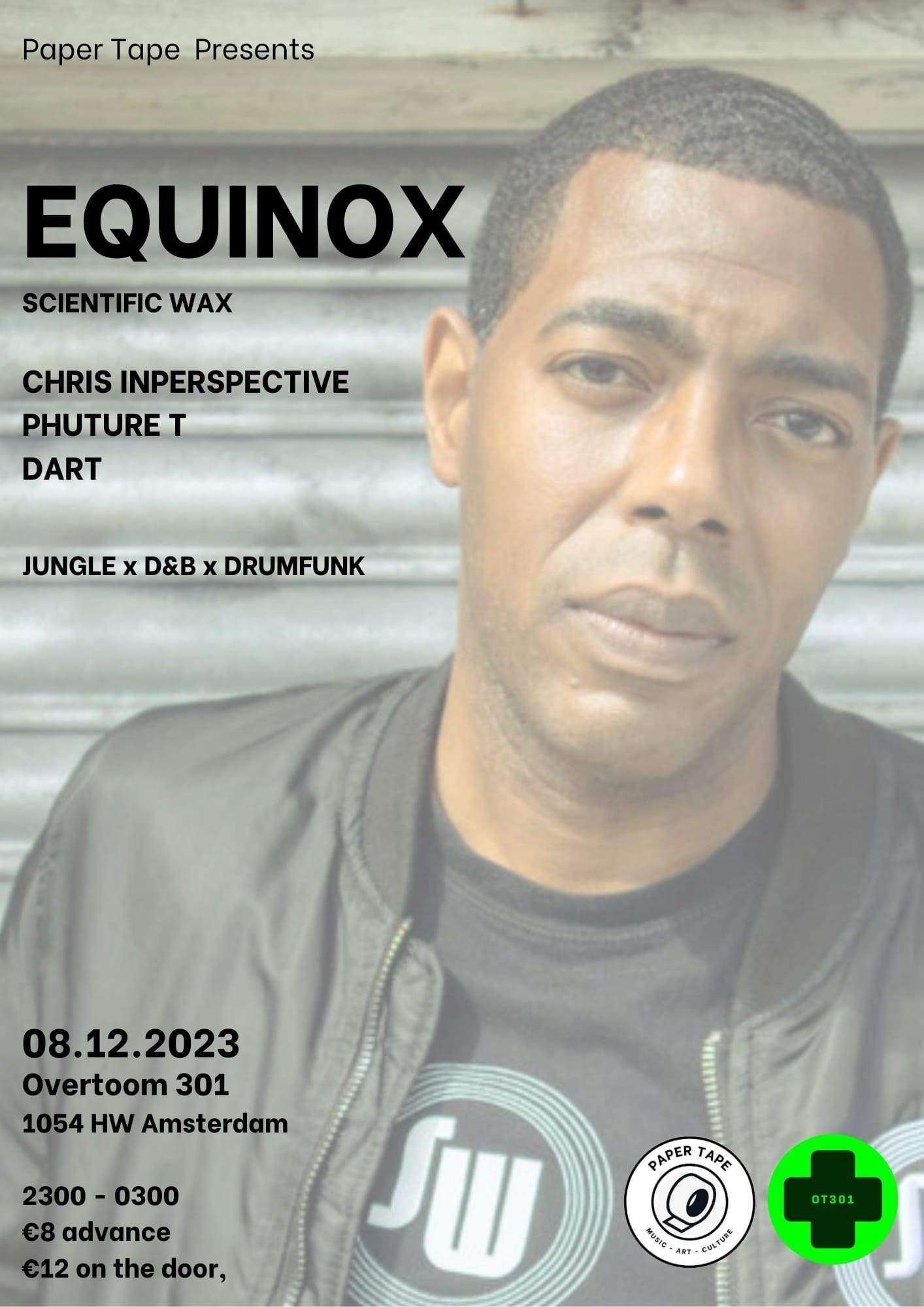 Paper Tape presents: Equinox x Phuture T x Chris Inperspective x Dart - Página frontal