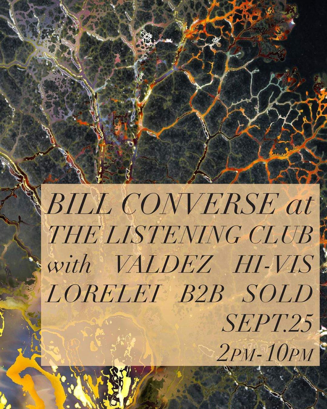 Bill Converse at The Listening Club - Página frontal