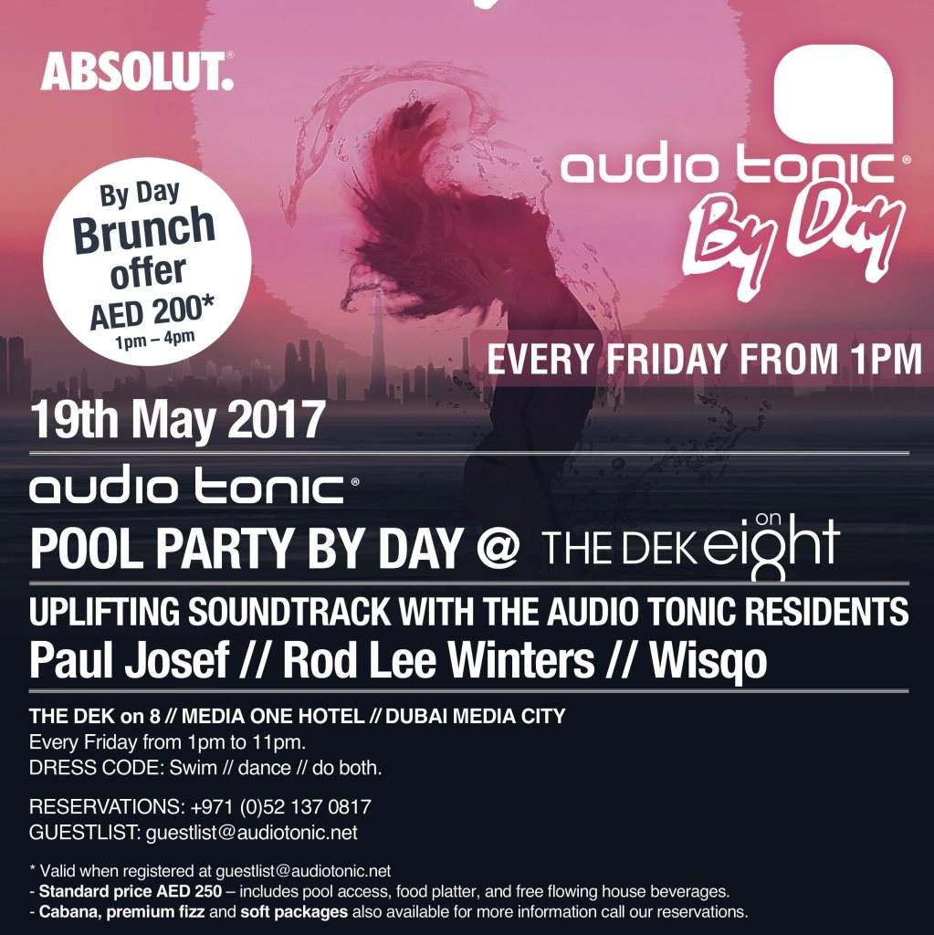 Audio Tonic By Day Brunch with Paul Josef, Rod Lee Winters and Wisqo - フライヤー表