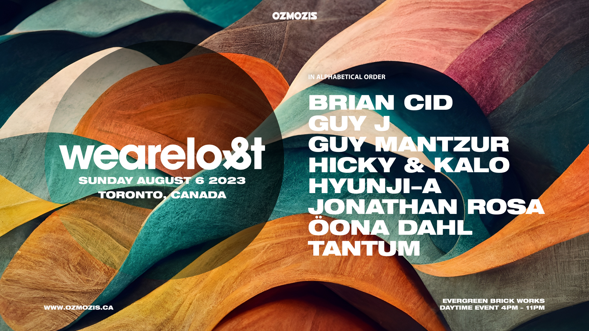We Are Lost Festival Toronto 2023 - フライヤー表