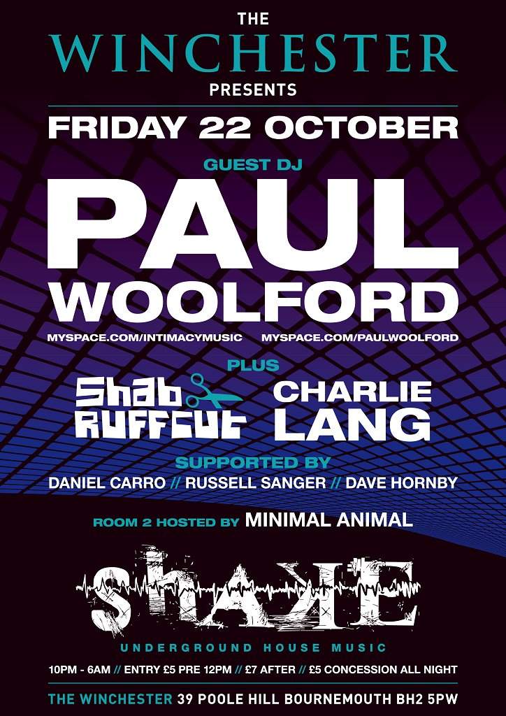 Shake: Paul Woolford - Página frontal