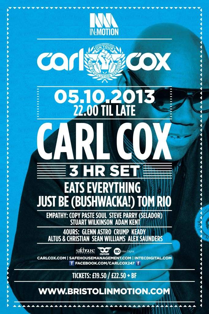 In:Motion – Carl Cox - The Revolution - Página frontal