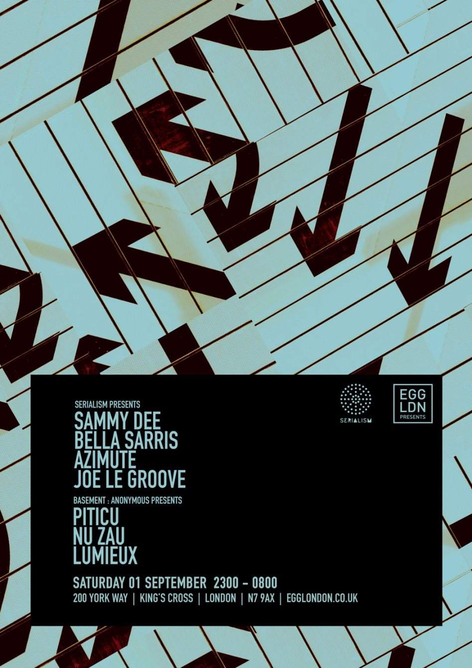 Egg LDN presents: Sammy Dee, Bella Sarris, Anonymous with Piticu and More - Página frontal