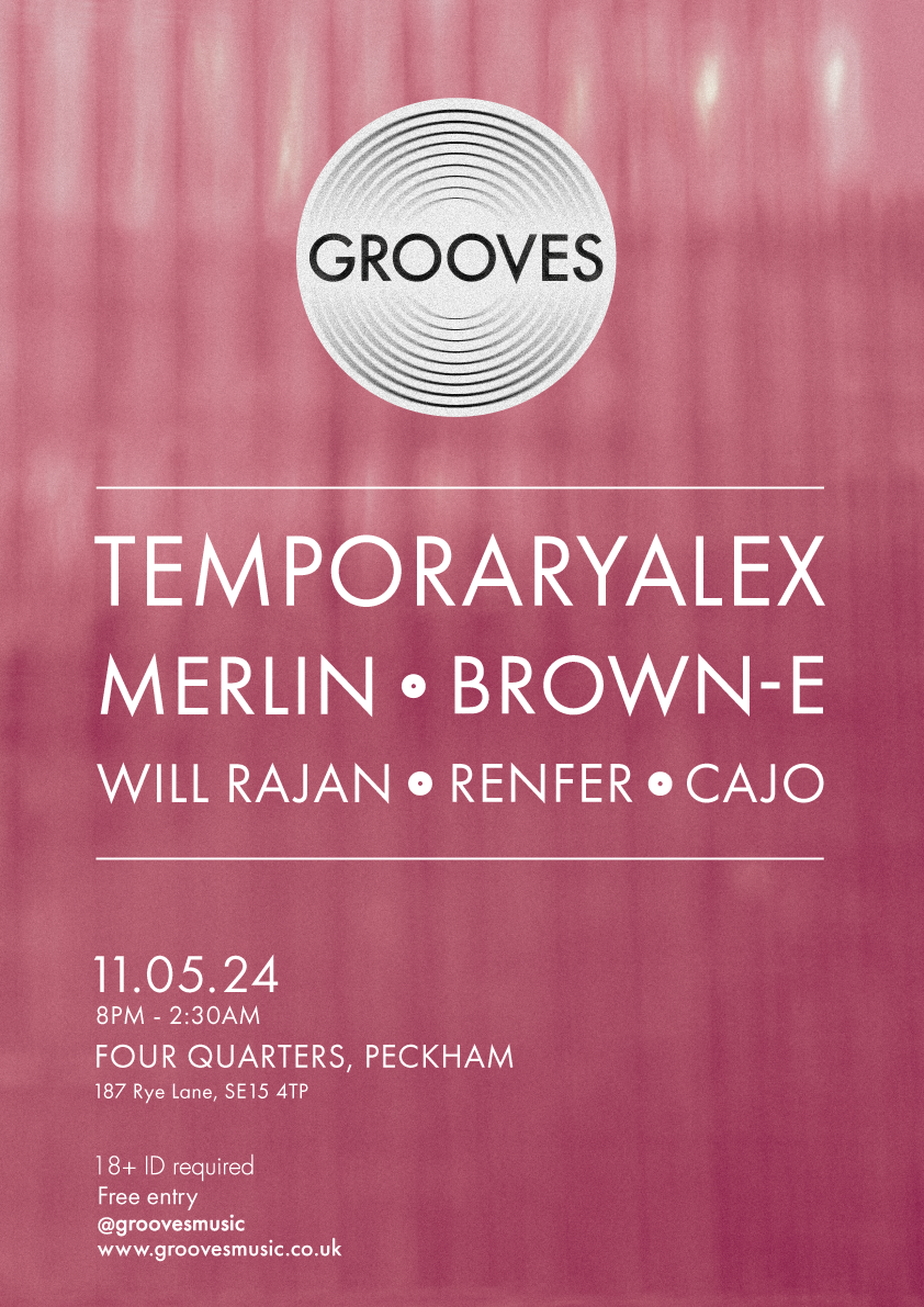 Grooves #09: Temporaryalex, Brown-E & Cajo - フライヤー表