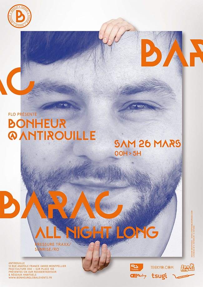 Bonheur, Barac 'All Night Long - Página frontal