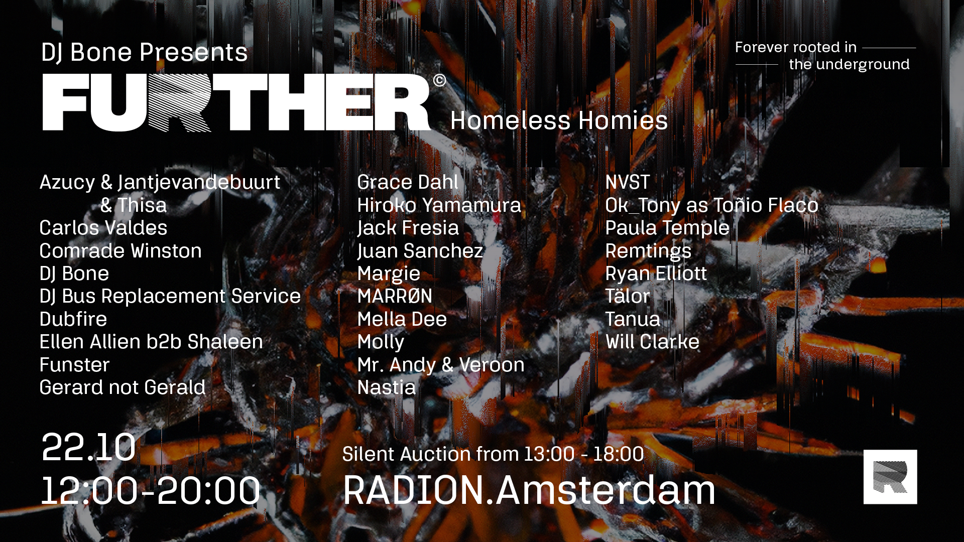 DJ Bone presents FURTHER x Homeless Homies ADE 2022 bei RADION, Amsterdam