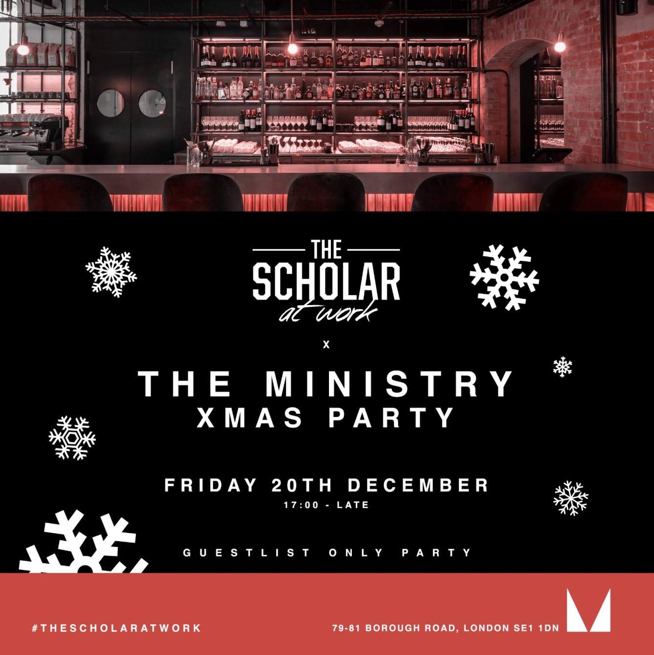 The Scholar At Work x The Ministry Xmas Party - フライヤー表
