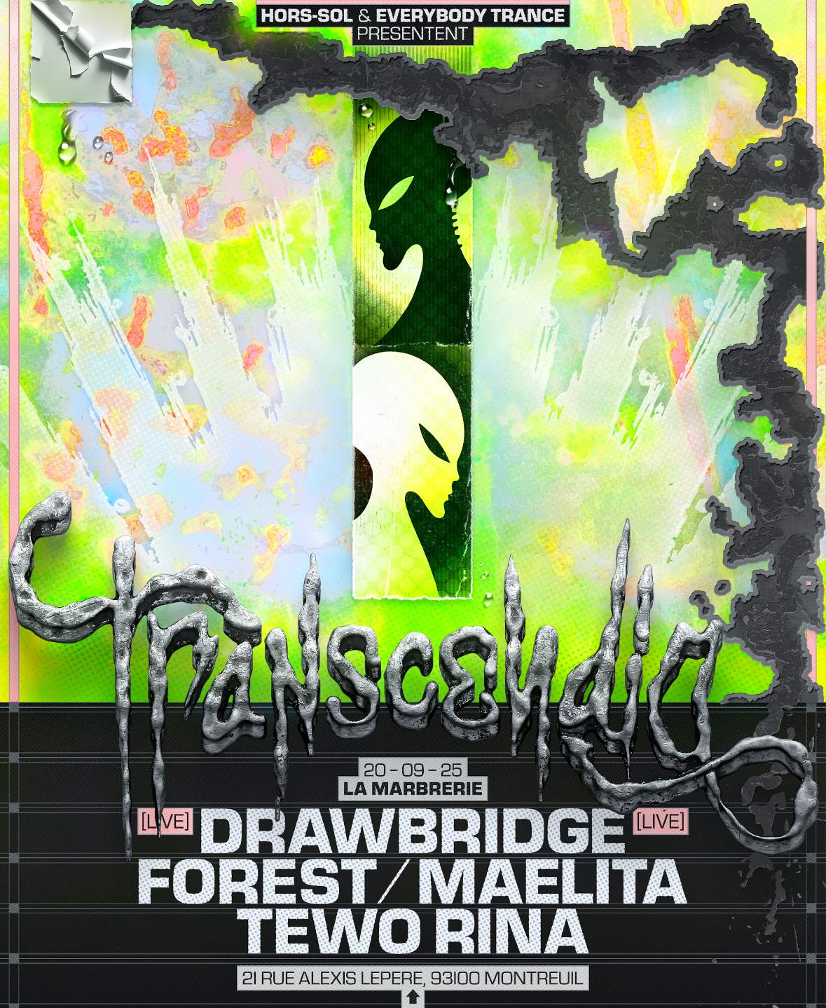 TRANSCENDIA [HORS-SOL x Everybody Trance] at La Marbrerie, Paris