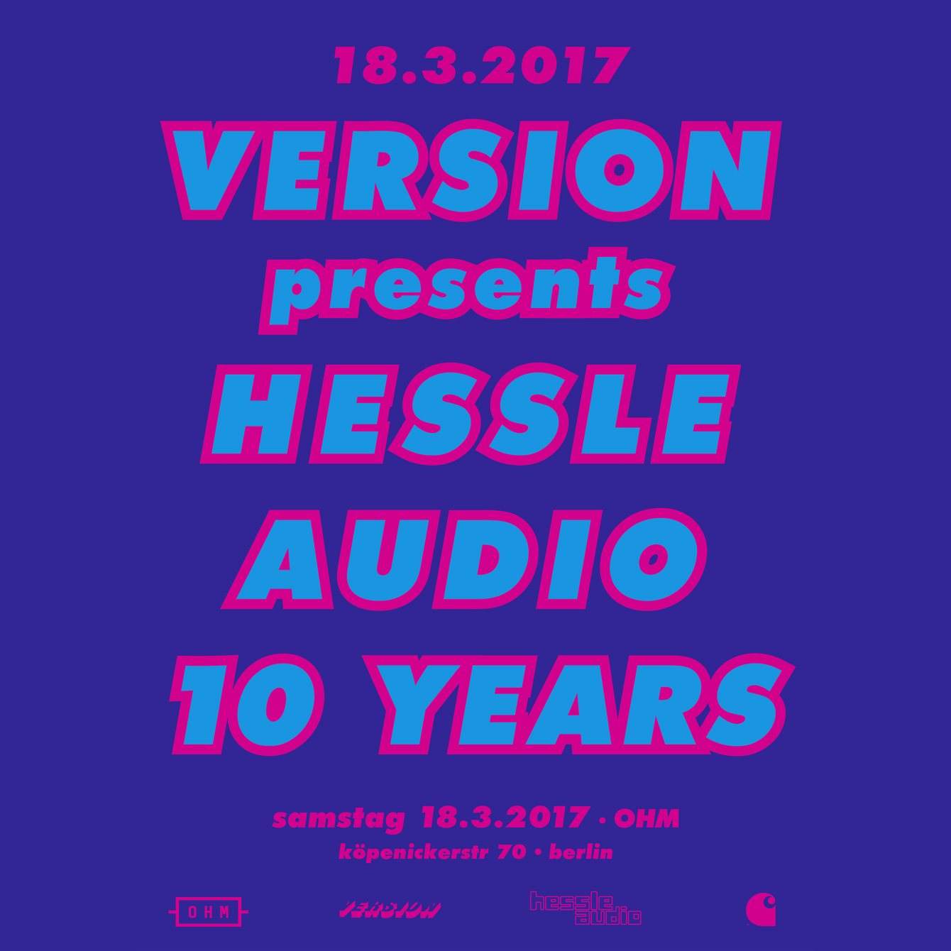 Version presents Hessle Audio 10 Years - Página frontal