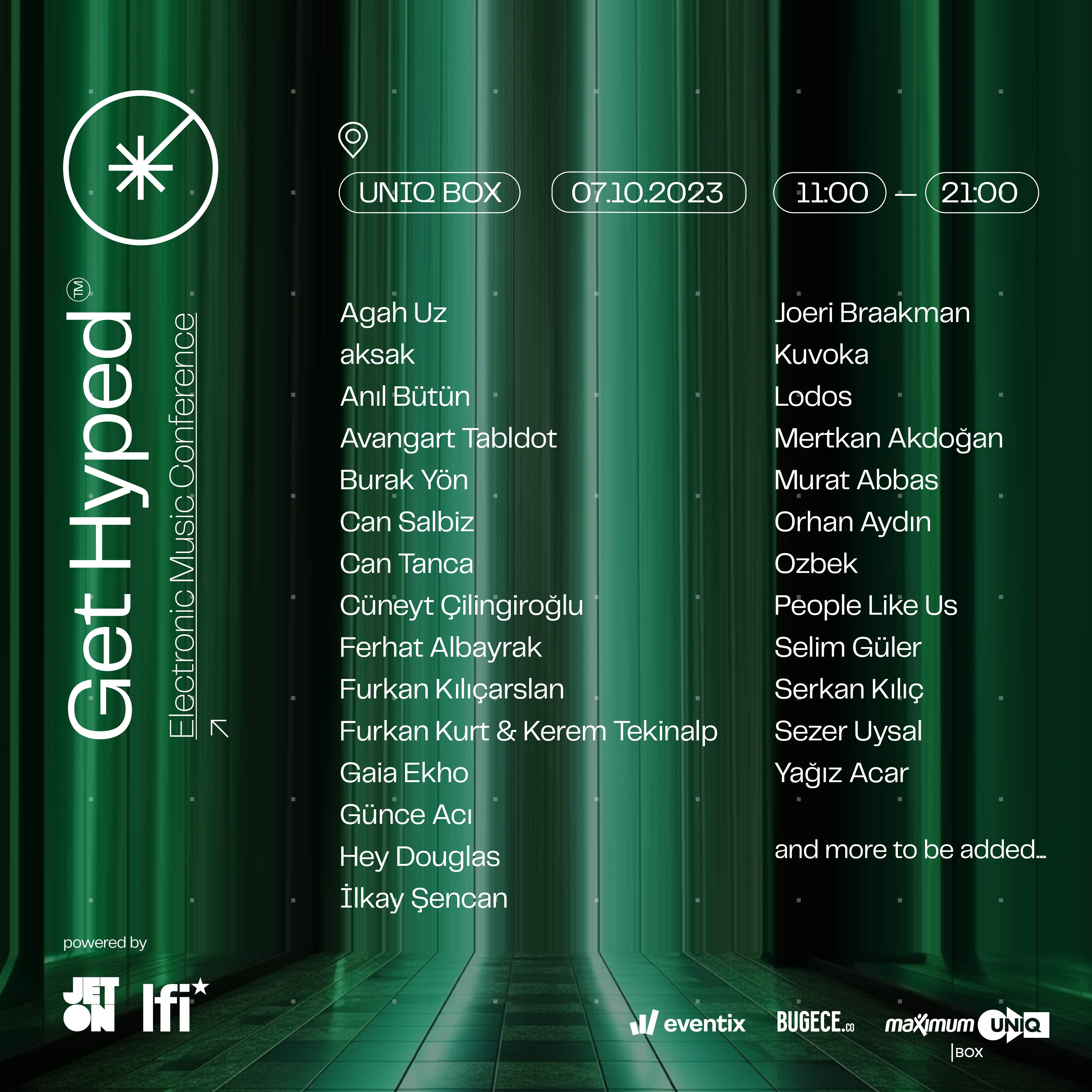 Get Hyped Electronic Music Conference - フライヤー裏