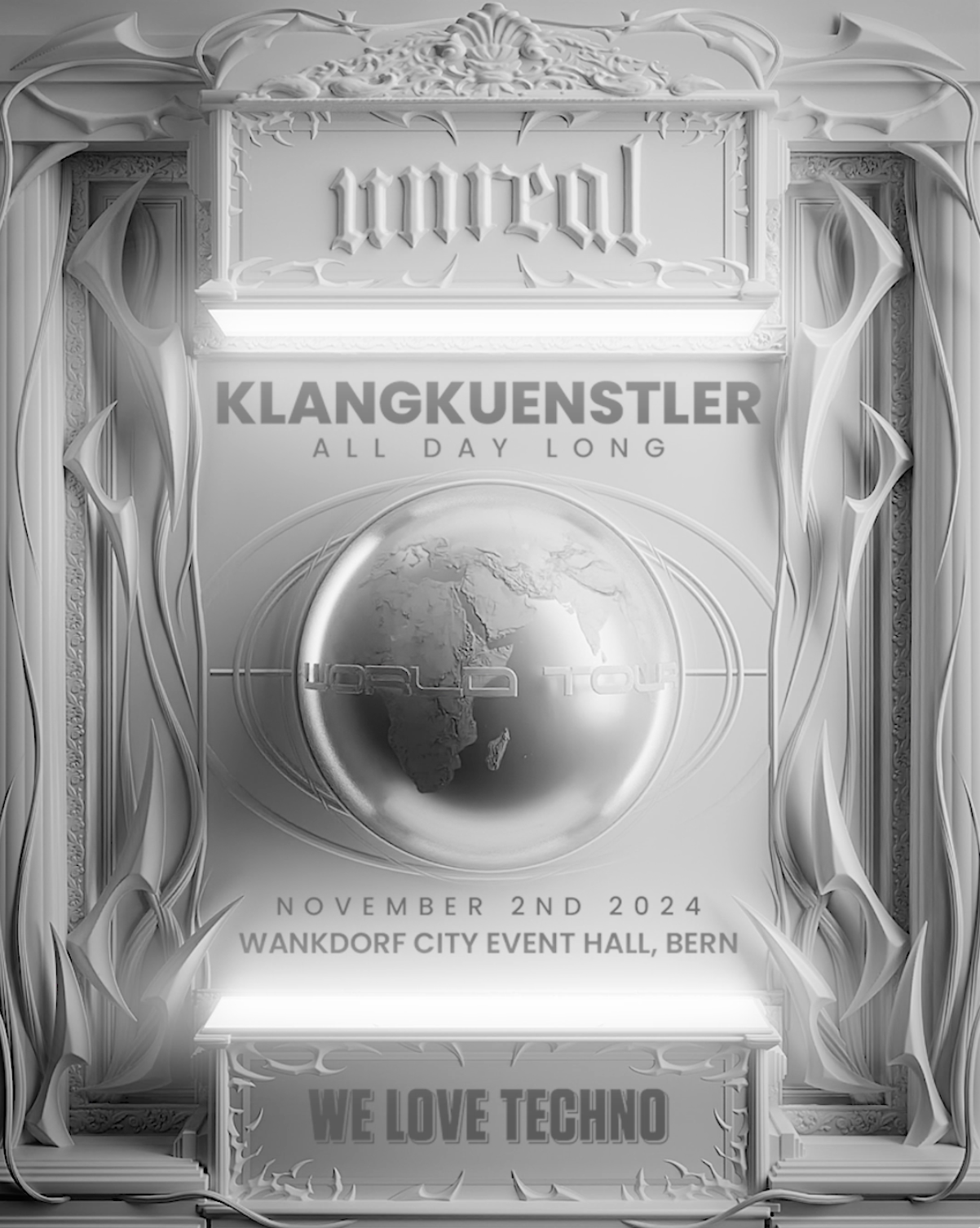 Unreal x KlangKuenstler ALL DAY LONG (World Tour) - Switzerland pres. by WE LOVE TECHNO - フライヤー表