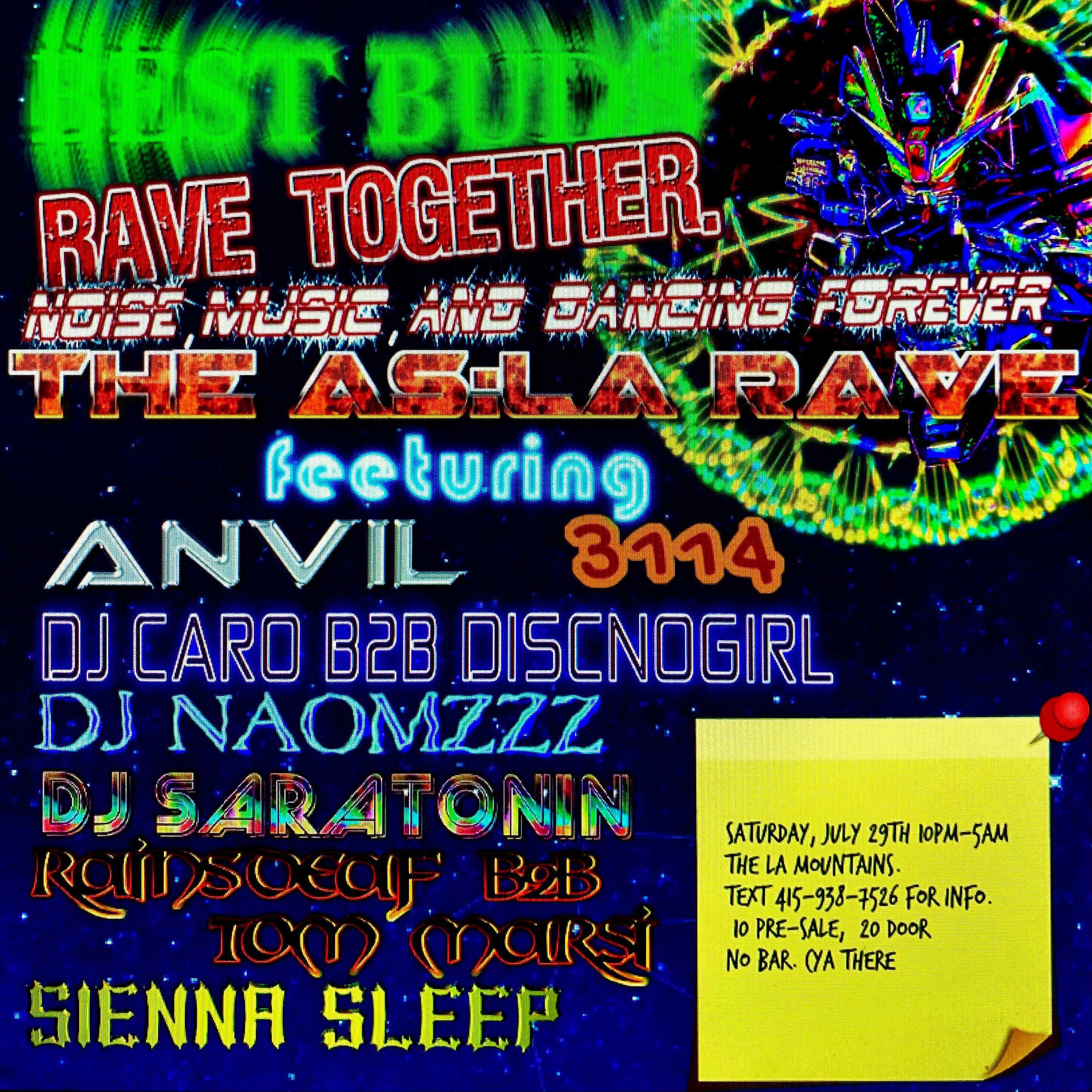AS:LA RAVE a TBA - LA TEXT FOR LOCATION, Los Angeles