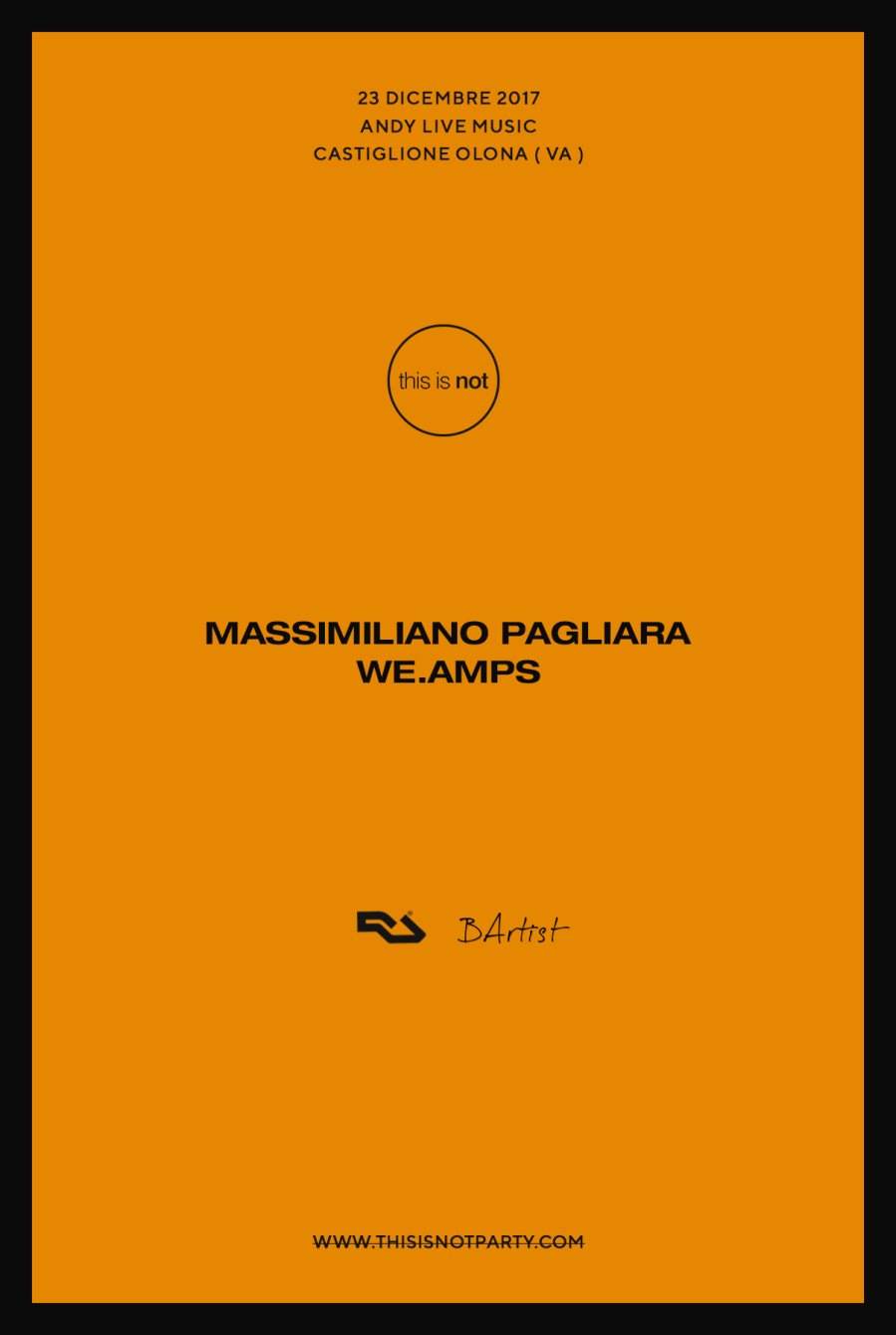This Is Not: with Massimiliano Pagliara - フライヤー裏