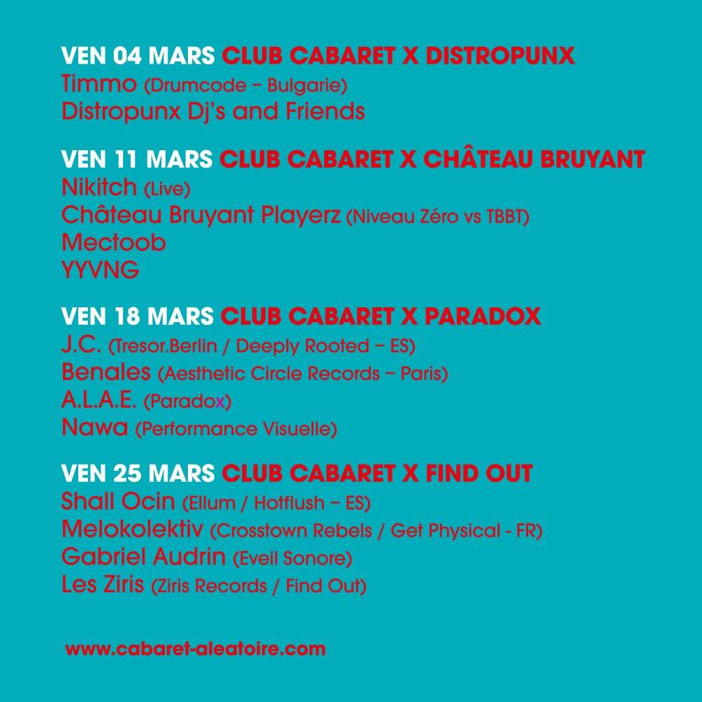 Club Cabaret x Château Bruyant - Página trasera