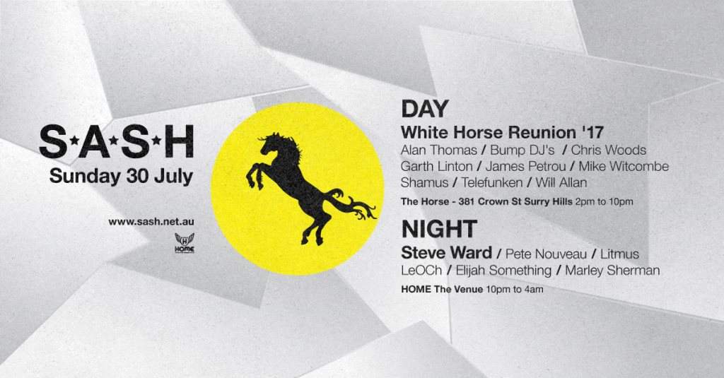 ★ Sash By Day & Night ★ Whitehorse Reunion '17 ★ Steve Ward ★ - フライヤー表