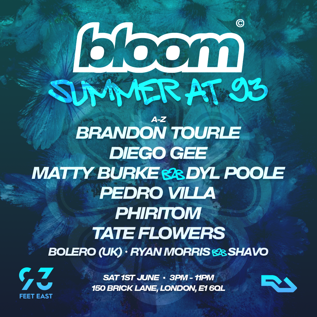 Bloom presents: Summer at 93 (Day Party) - Tech House & Deep Tech - Página frontal
