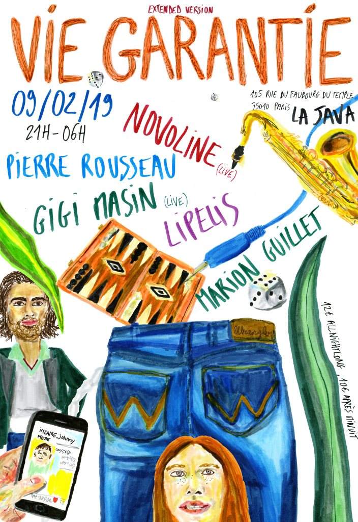 Vie Garantie with Gigi Masin, Lipelis, Novo Line, Pierre Rousseau, Marion Guillet - Página frontal