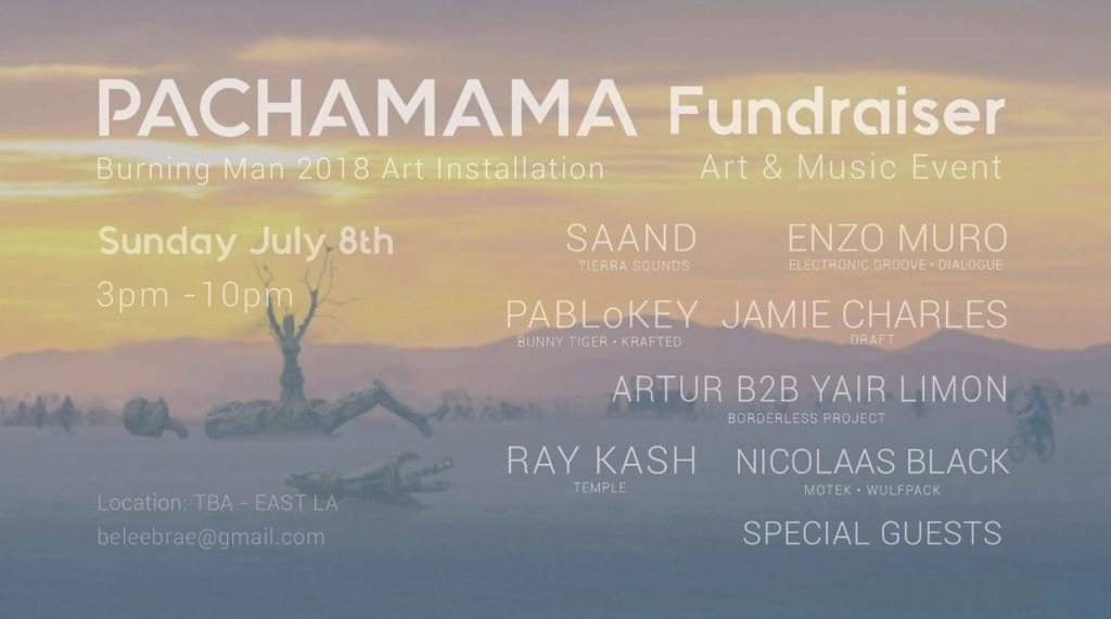 Pachamama Art Burning Man Fundraiser - Página frontal