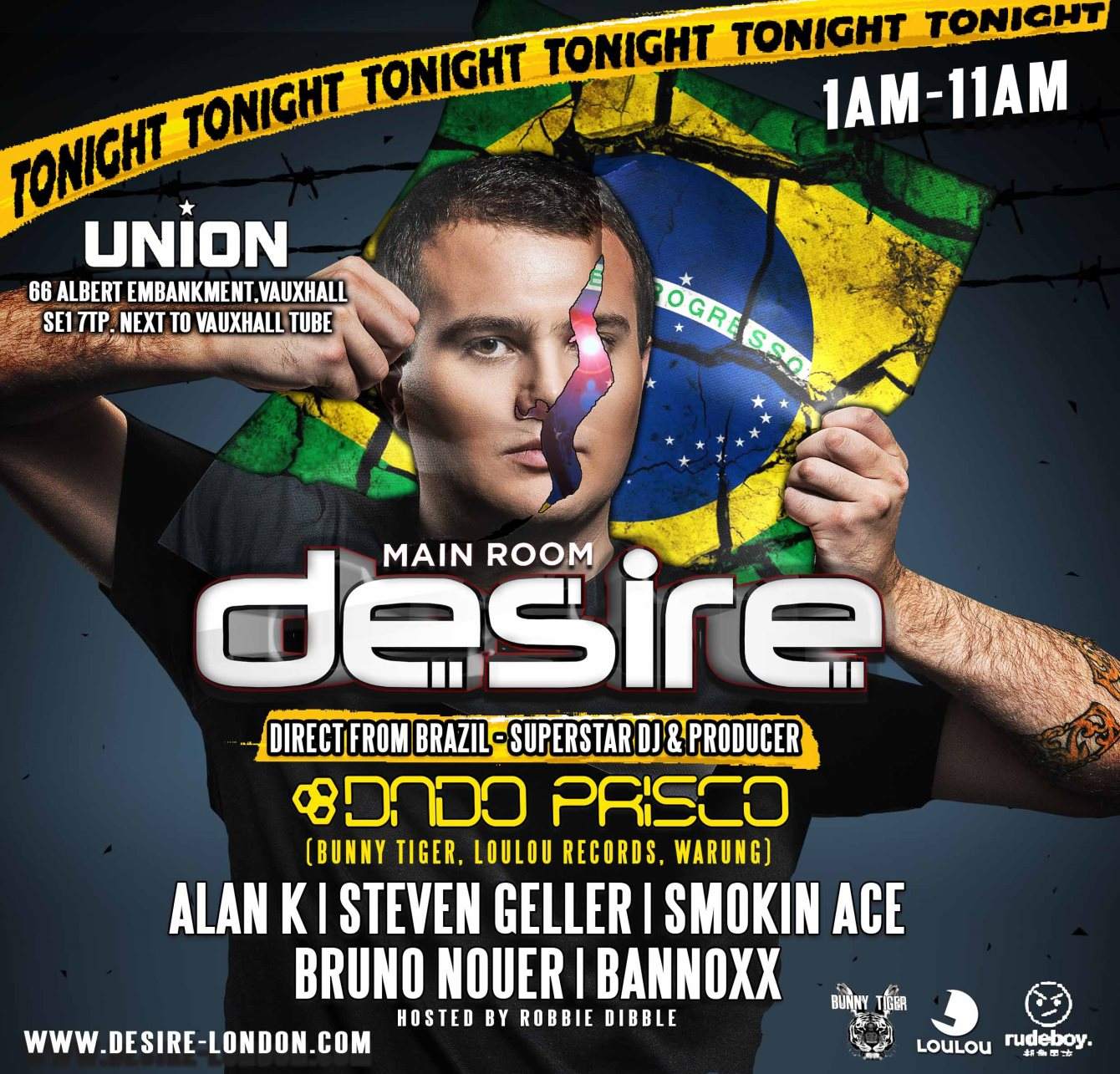 Desire Tonight - Brazilian Special - with Dado Prisco - フライヤー裏