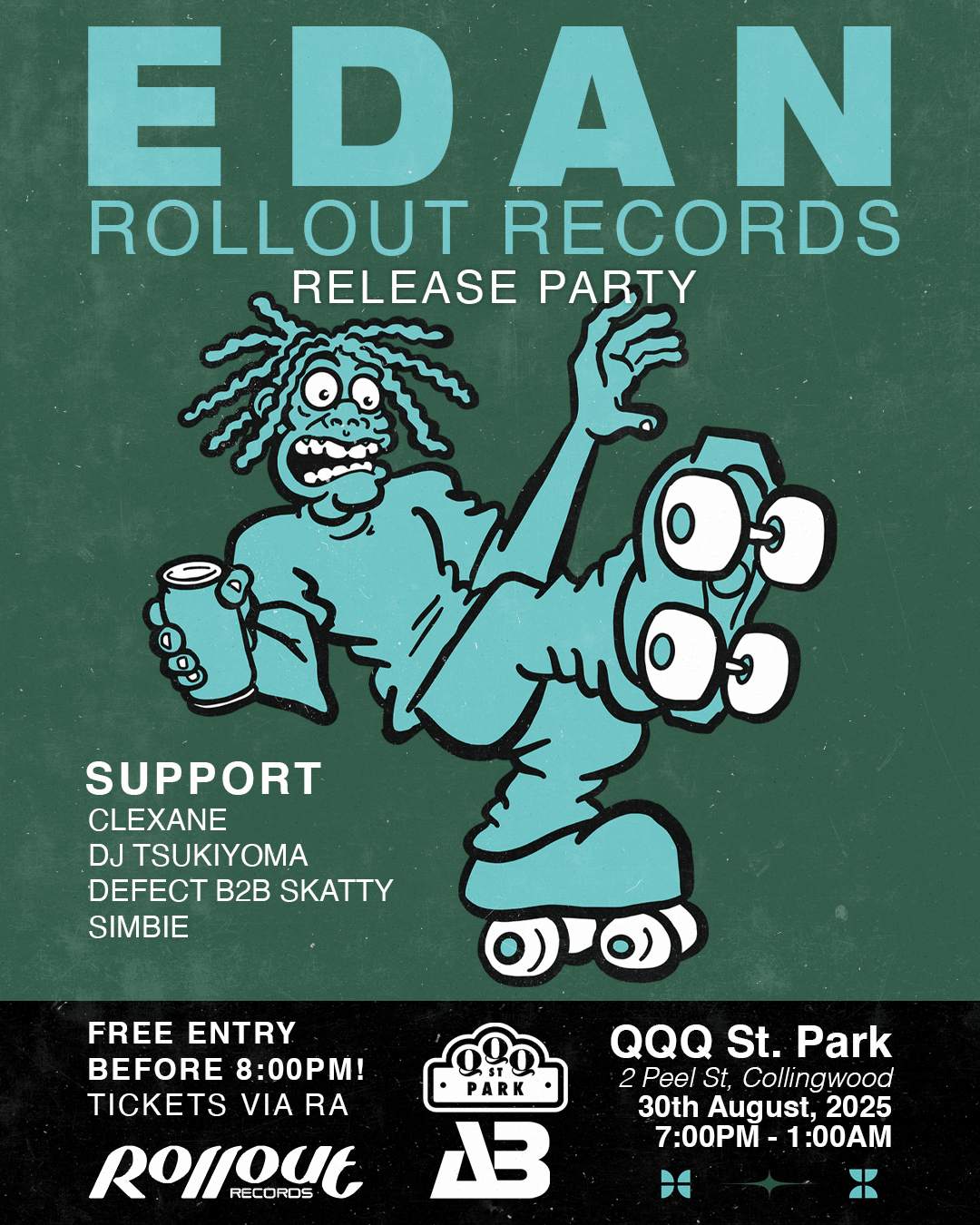 EDAN - Rollout Records Release Party at QQQ ST. Park, Melbourne