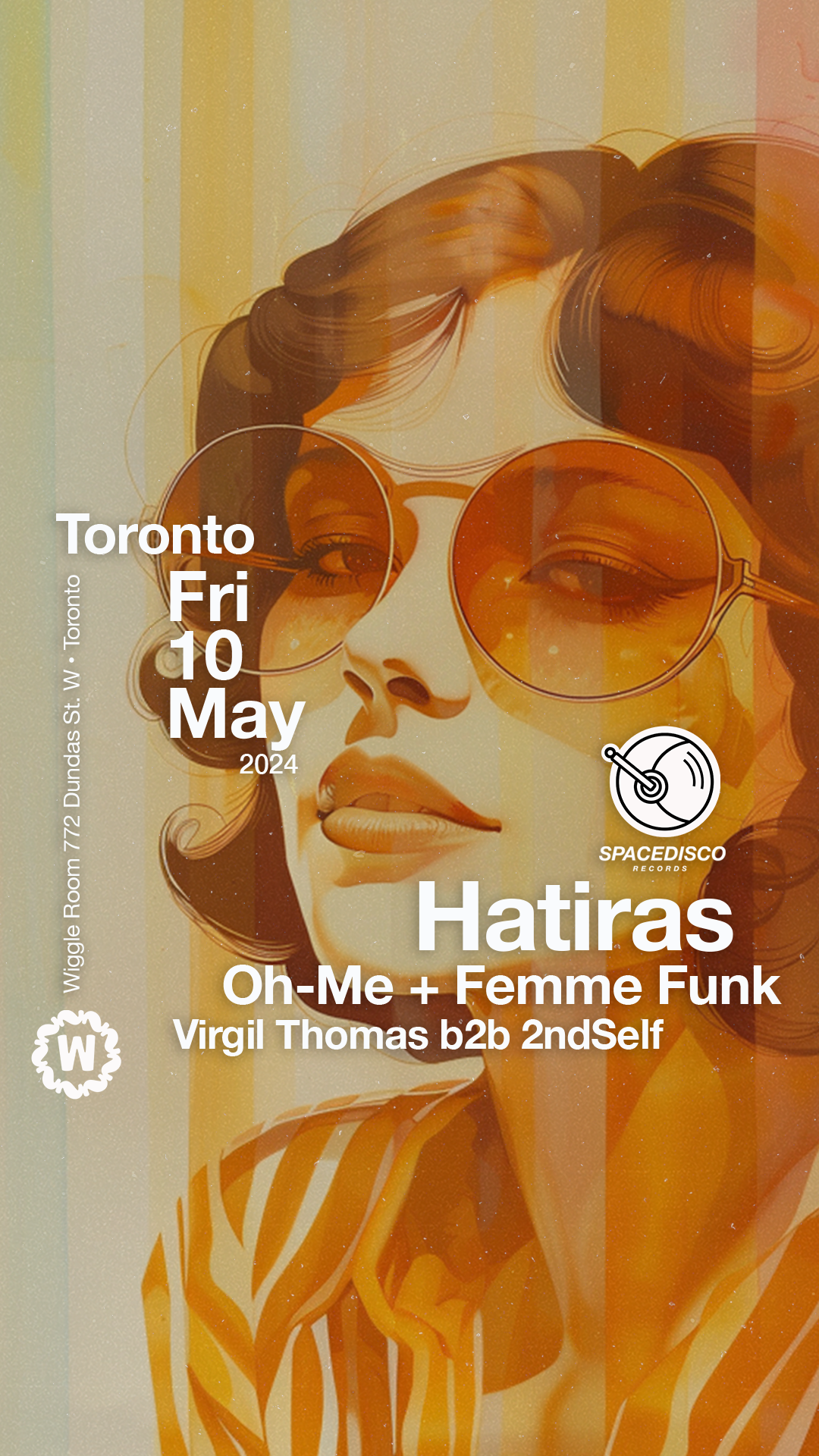 Spacedisco Records Toronto • Hatiras + Oh-Me, Femme Funk, Virgil Thomas, 2ndSelf - Página frontal