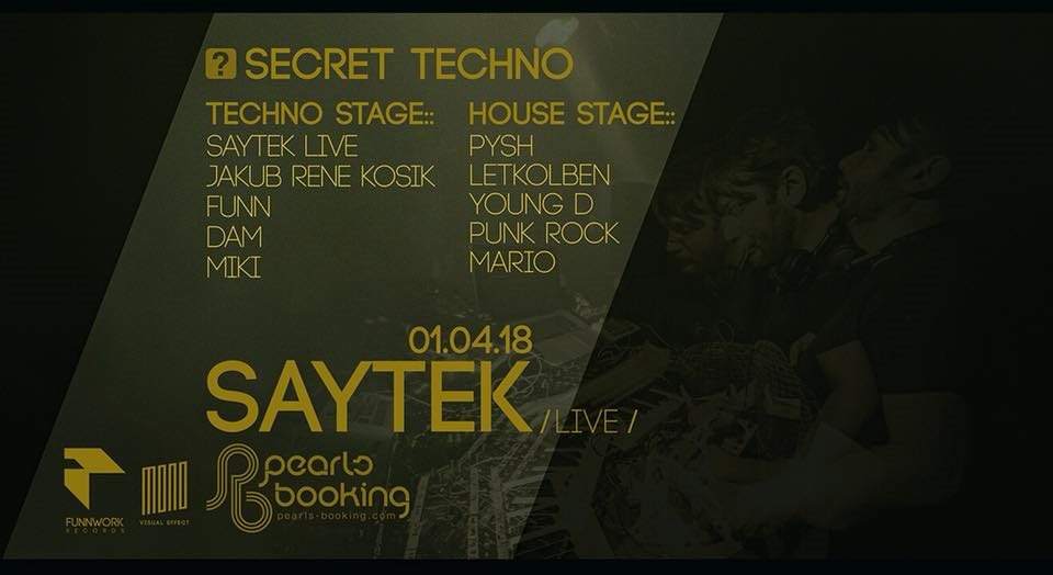 Secret Techno with Saytek (Live) - Página frontal