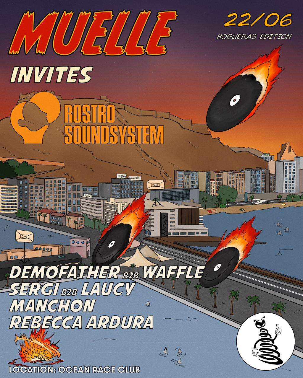MUELLE Invites ROSTRO Soundsystem - フライヤー表