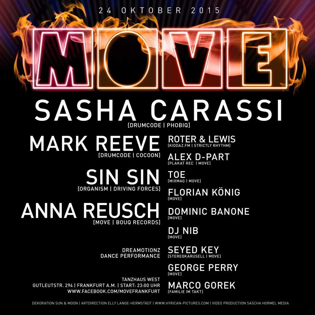 Move with Sasha Carassi, Mark Reeve & Sin Sin uva - フライヤー裏