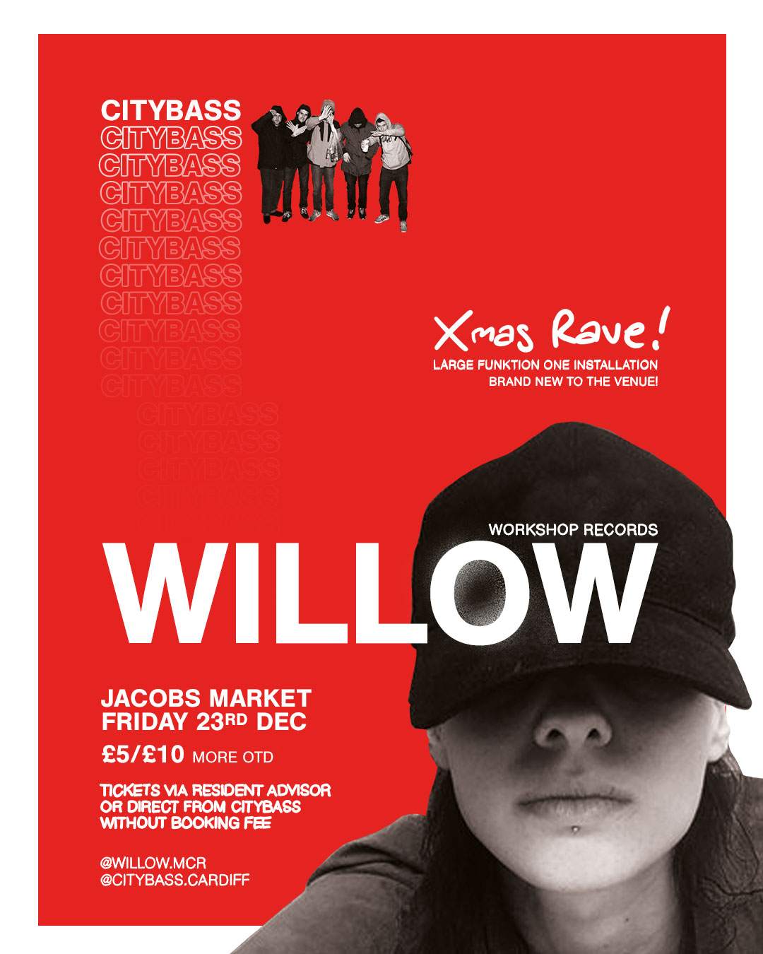 [CANCELLED] CITYBASS presents WILLOW (Workshop) - フライヤー表