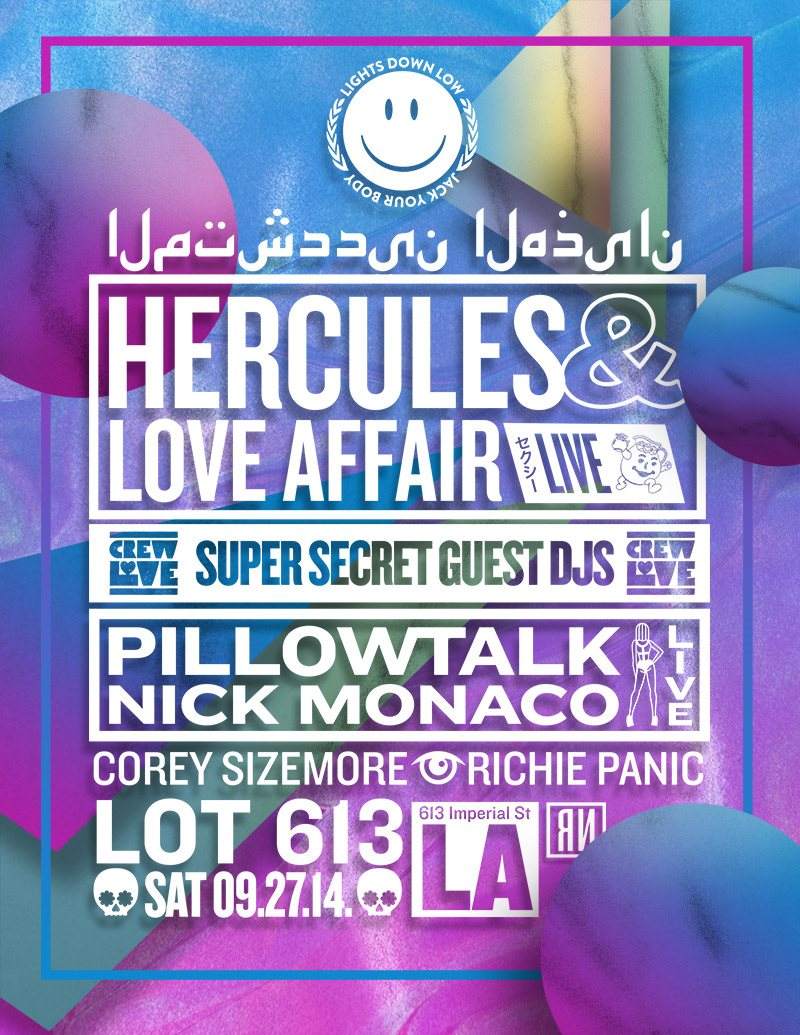 Lights Down Low LA Feat. Hercules and Love Affair, Pillowtalk, Nick Monaco and More - Página frontal