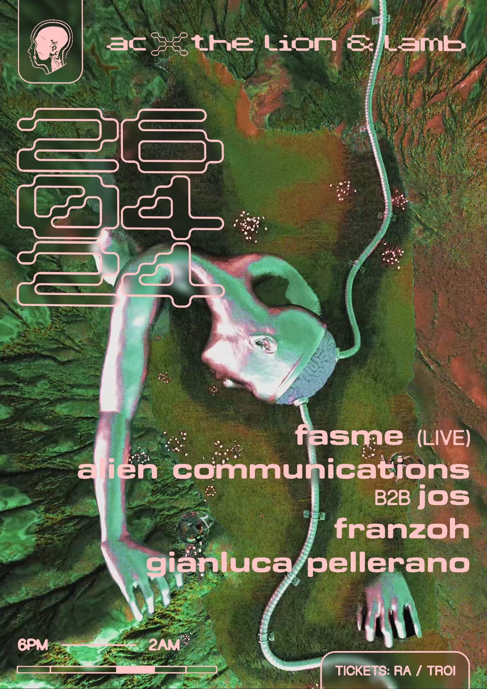 AC: Fasme live, Alien Communications b2b Jos, Franzoh, Gianluca Pellerano - Página frontal
