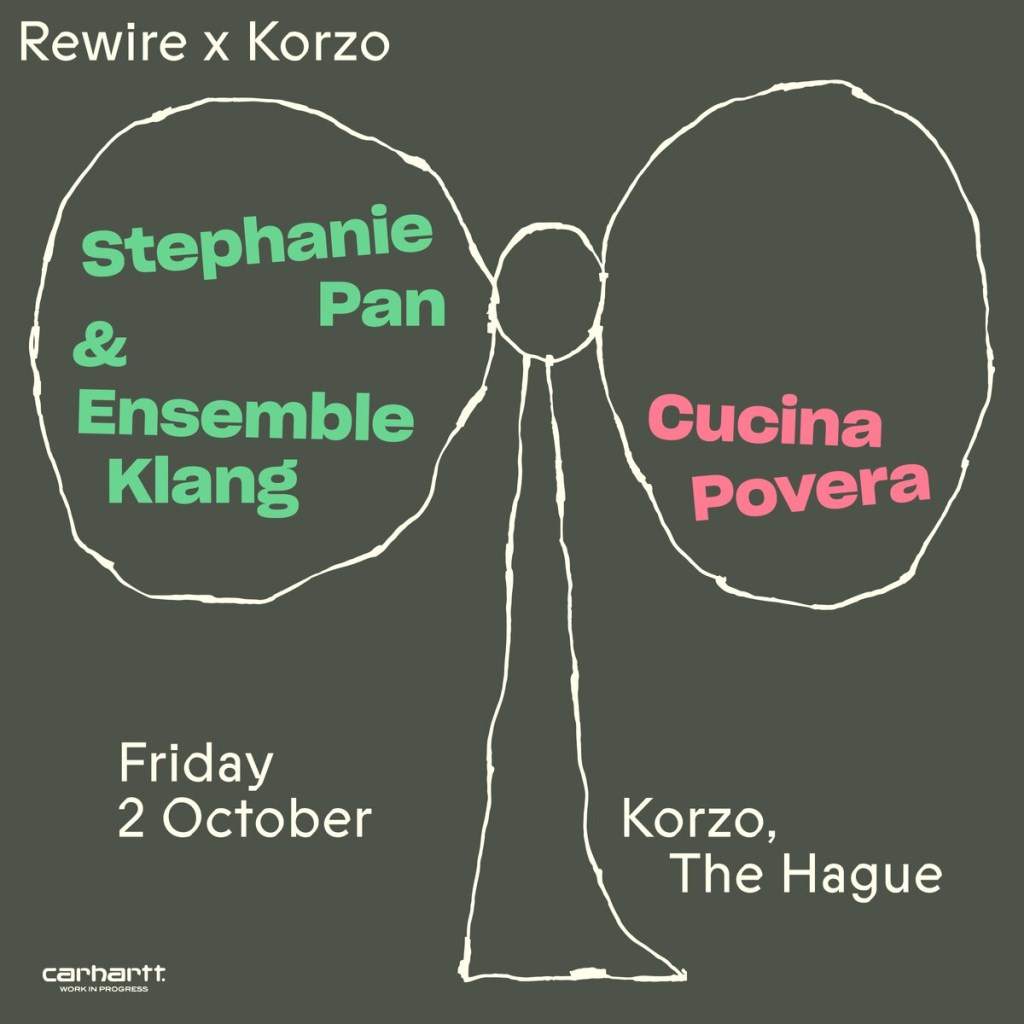Rewire x Korzo: Stephanie Pan & Ensemble Klang, Cucina Povera - フライヤー表