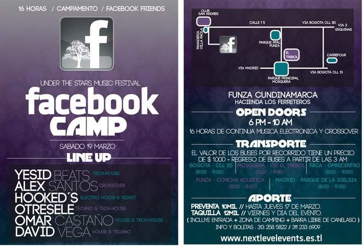 Facebook Camp 2011! - Under The Stars Music Festival - Página frontal