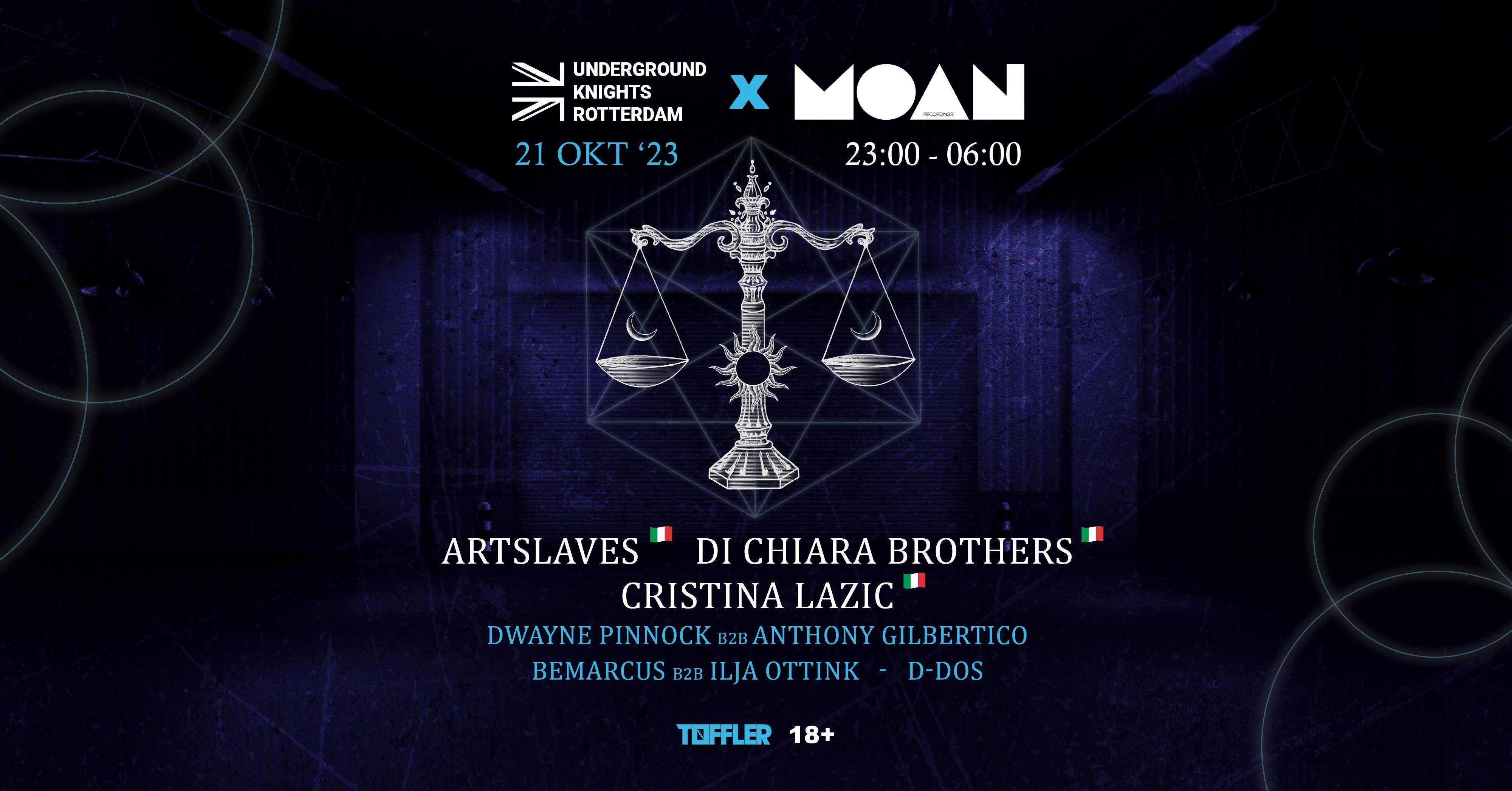 UKR X MOAN Recordings - with Artslaves (IT) & Di Chiara Brothers (IT) - フライヤー表