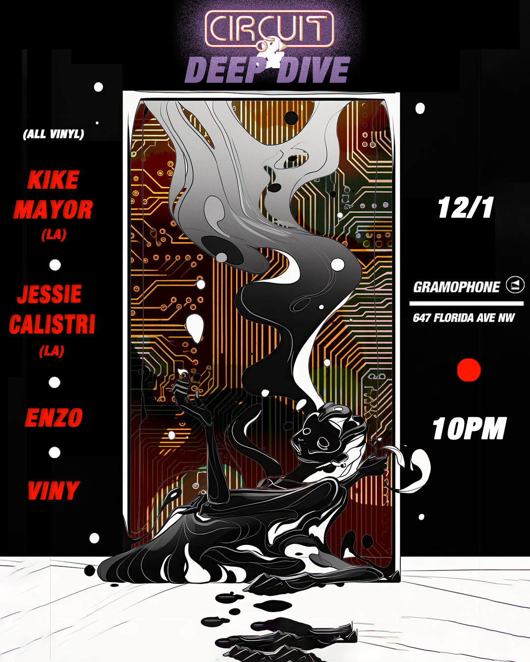 Circuit & Deep Dive Invites - Kike Mayor & Jessie Calistri (LA) - ALL VINYL - Página frontal