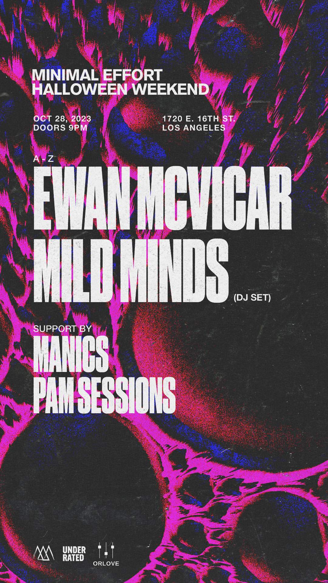 Minimal Effort Halloween Ewan McVicar + Mild Minds(DJ Set) at 1720