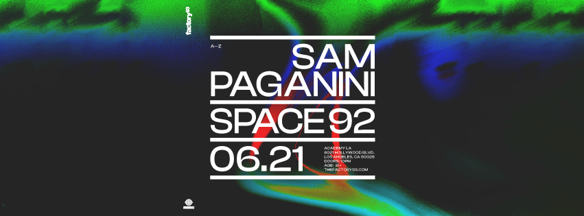 Factory 93 present: Sam Paganini & Space 92 - Página frontal
