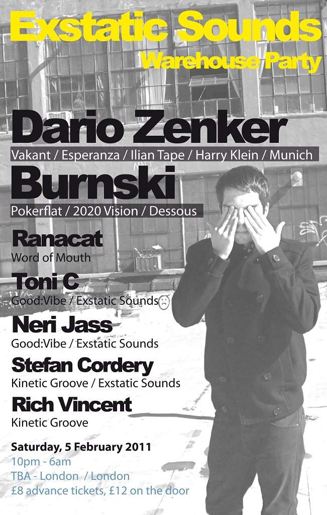 Exstatic Sounds Warehouse Party with Dario Zenker and Burnski - Página trasera