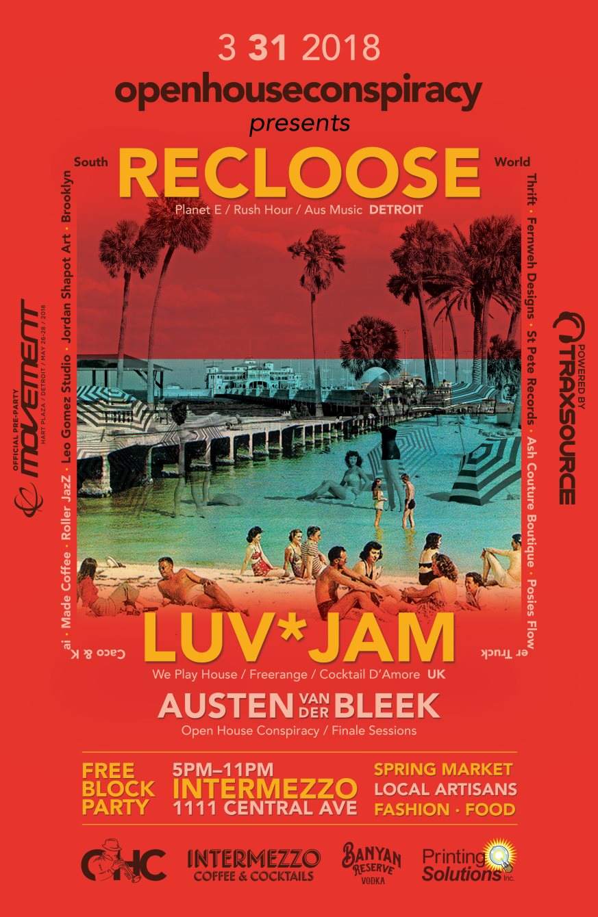 Recloose & Luv*Jam Block Party (Official Movement Pre-Party) - Página frontal