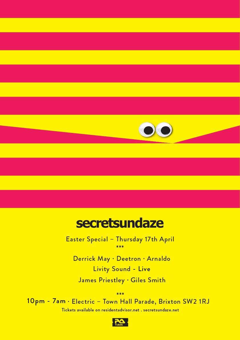 Secretsundaze Easter Special with Derrick May, Deetron & Livity Sound (Live) - Página frontal
