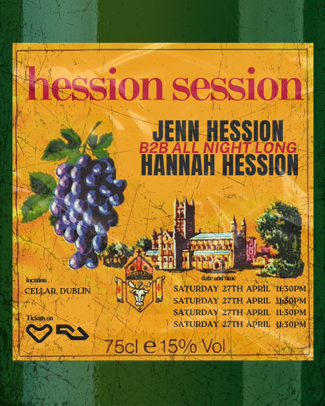 HESSION SESSION: Hannah Hession B2B Jenn Hession [All Night Long] - Página frontal