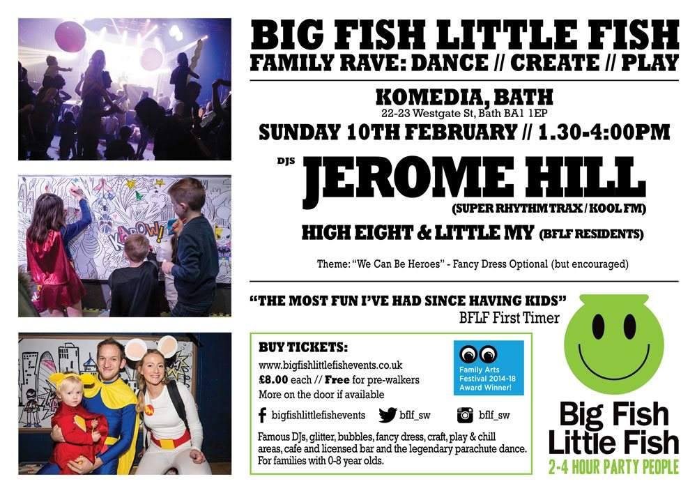 Big Fish Little Fish Family Rave with Jerome Hill - Página frontal