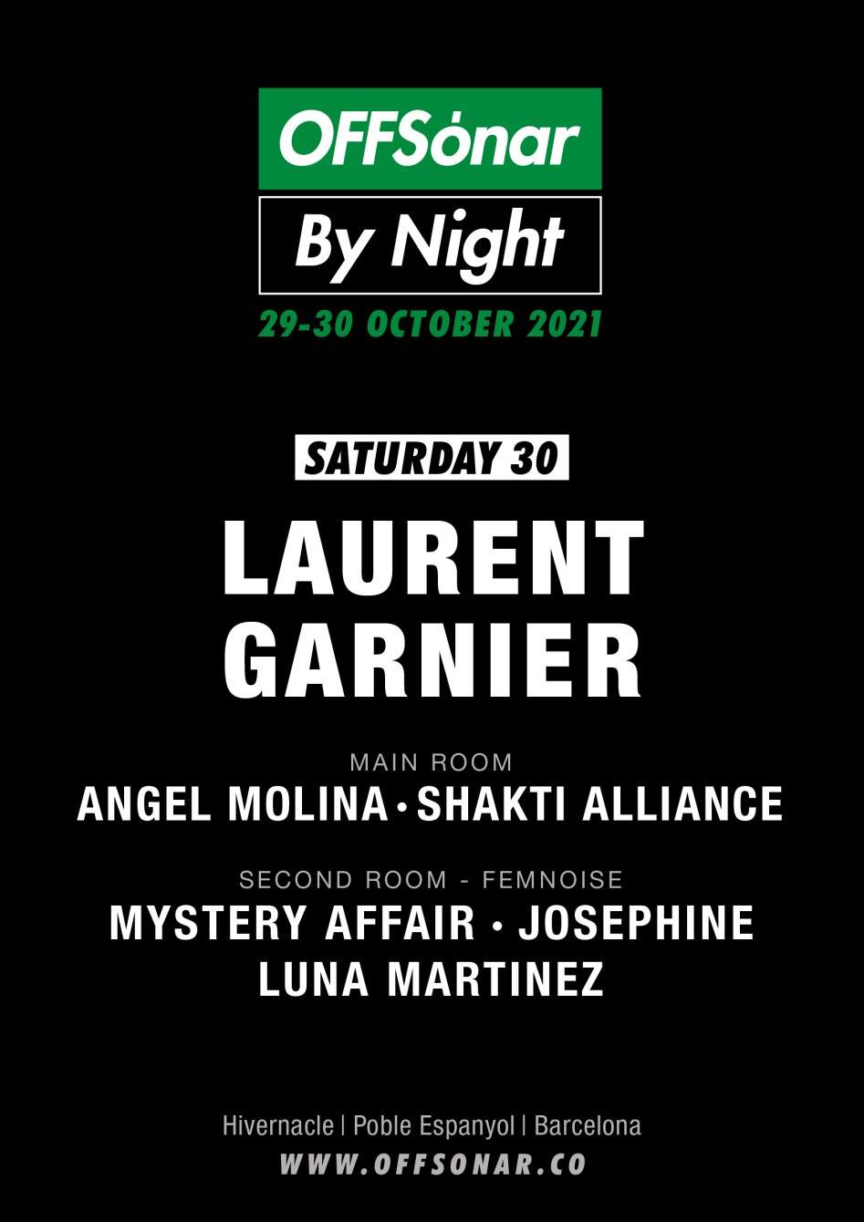 Offsónar by Night with Laurent Garnier, Angel Molina, Shakti Alliance and More - Página frontal