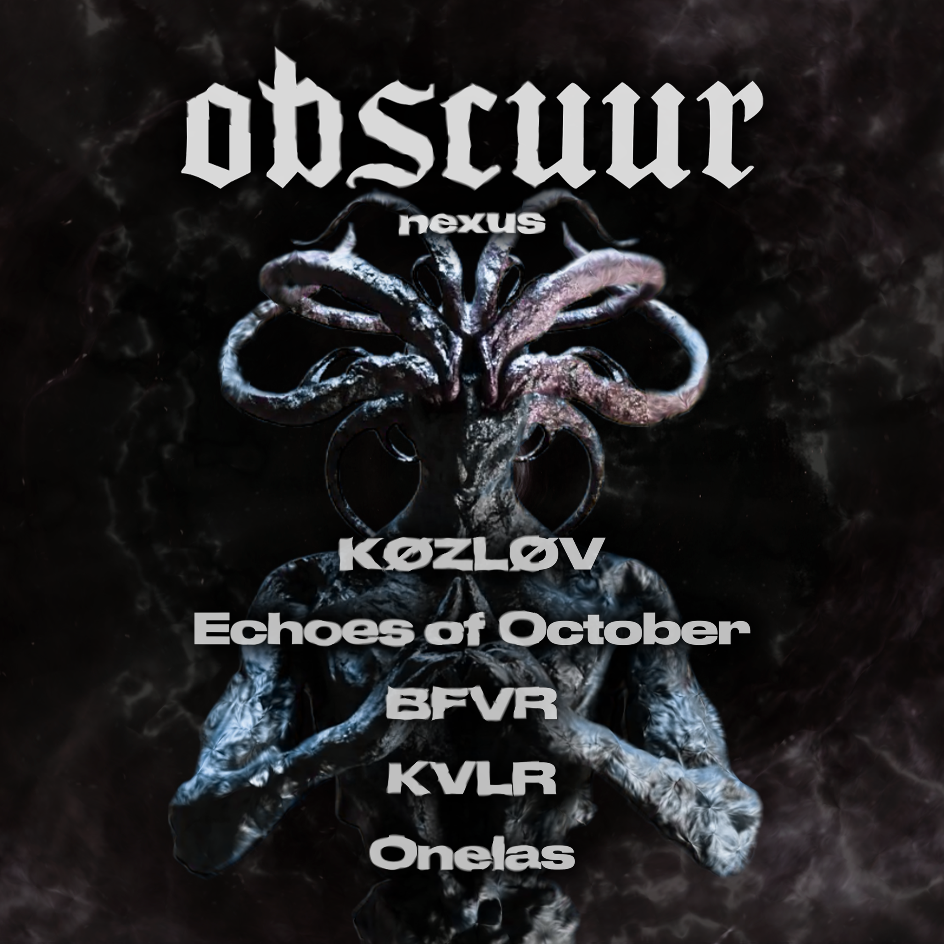 OBSCUUR: KØZLØV - Echoes Of October - Onelas - BFVR - KVLR - フライヤー表