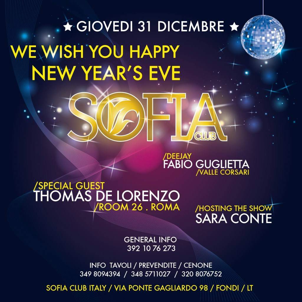 Capodanno Sofia Club ★ New Year's Eve - Página trasera
