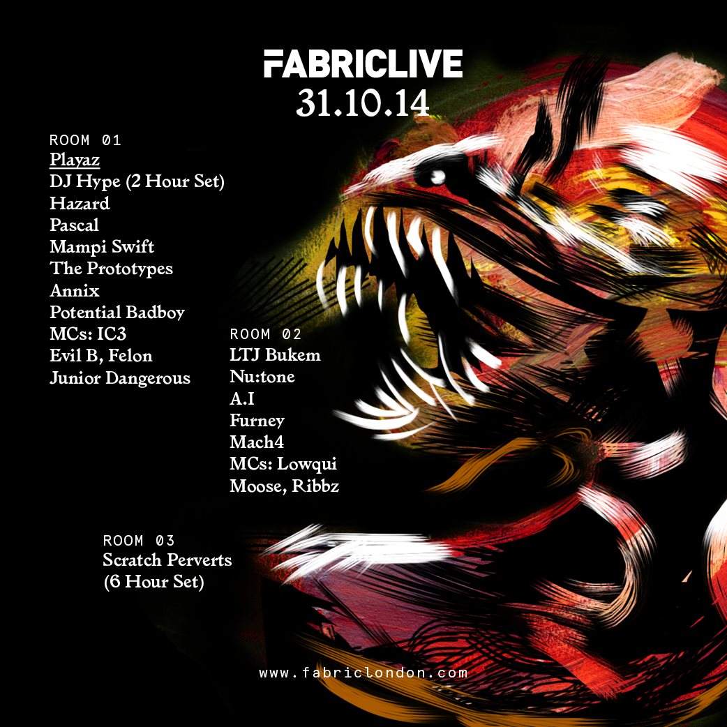 Fabriclive: Playaz, Bukem In Session & Scratch Perverts - フライヤー表