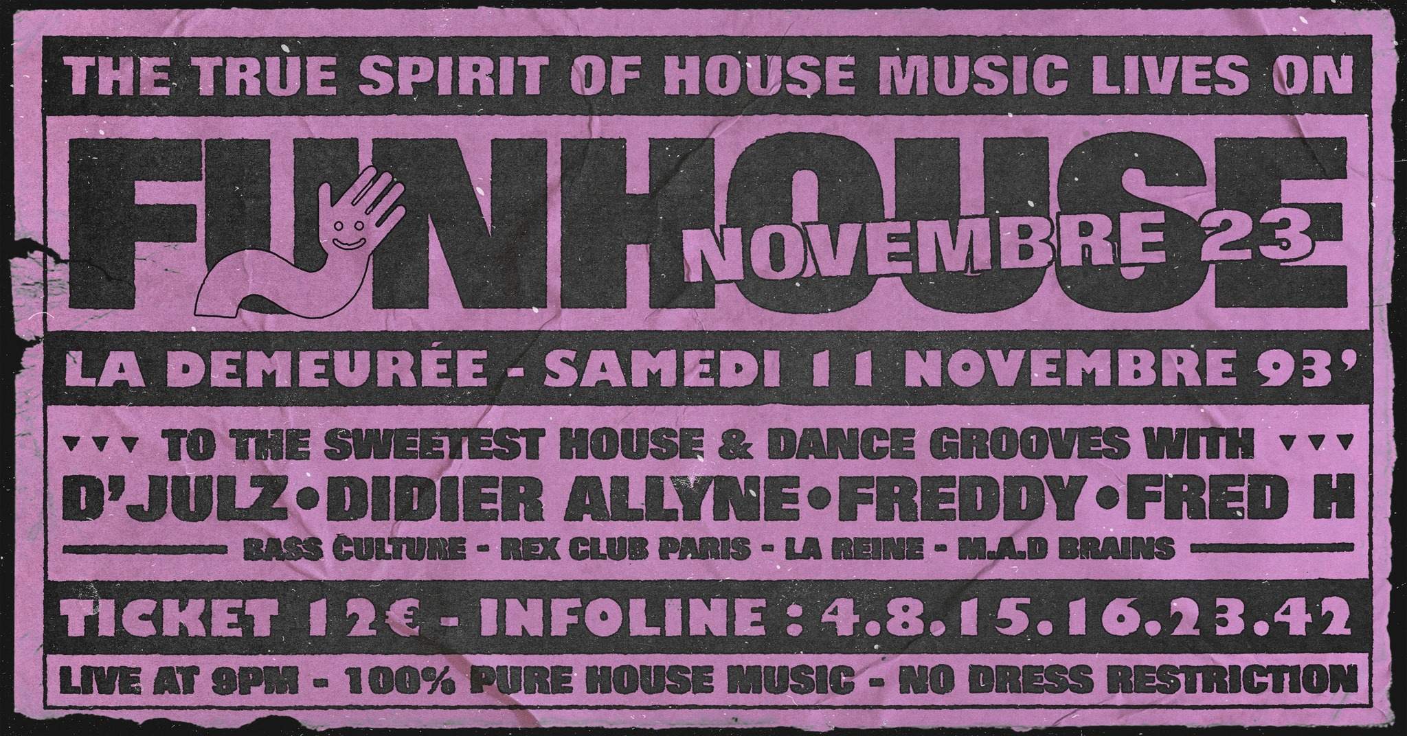 Funhouse at La Demeurée - フライヤー表