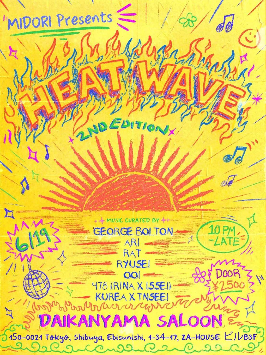 HEATWAVE (2nd Edition) en Saloon, Tokio
