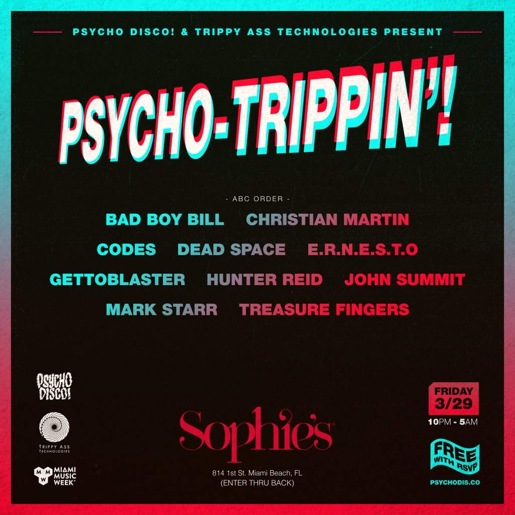 Psycho Trippin' with Bad Boy Bill, Mark Starr, Treasure Fingers, and More - Página frontal